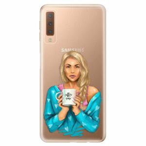 Odolné silikonové pouzdro iSaprio - Coffe Now - Blond - Samsung Galaxy A7 (2018) obraz