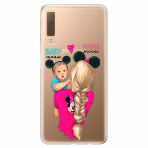 Odolné silikonové pouzdro iSaprio - Mama Mouse Blonde and Boy - Samsung Galaxy A7 (2018) obraz