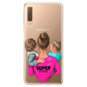 Odolné silikonové pouzdro iSaprio - Super Mama - Boy and Girl - Samsung Galaxy A7 (2018) obraz