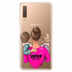 Odolné silikonové pouzdro iSaprio - Super Mama - Two Boys - Samsung Galaxy A7 (2018) obraz