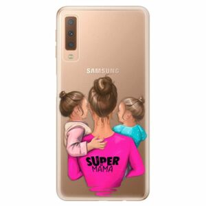 Odolné silikonové pouzdro iSaprio - Super Mama - Two Girls - Samsung Galaxy A7 (2018) obraz