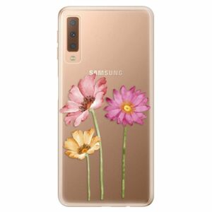Odolné silikonové pouzdro iSaprio - Three Flowers - Samsung Galaxy A7 (2018) obraz
