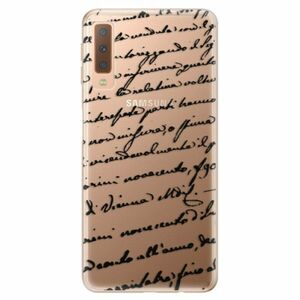 Odolné silikonové pouzdro iSaprio - Handwriting 01 - black - Samsung Galaxy A7 (2018) obraz