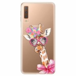 Odolné silikonové pouzdro iSaprio - Lady Giraffe - Samsung Galaxy A7 (2018) obraz