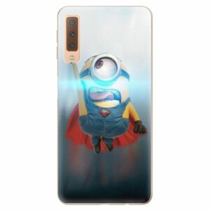 Odolné silikonové pouzdro iSaprio - Mimons Superman 02 - Samsung Galaxy A7 (2018) obraz