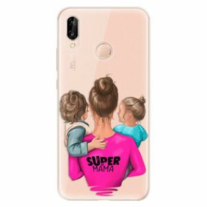 Odolné silikonové pouzdro iSaprio - Super Mama - Boy and Girl - Huawei P20 Lite obraz