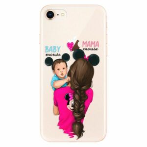 Odolné silikonové pouzdro iSaprio - Mama Mouse Brunette and Boy - iPhone 8 obraz