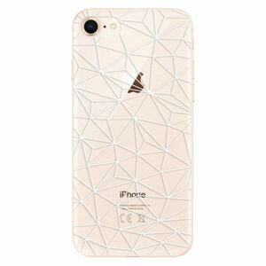 Odolné silikonové pouzdro iSaprio - Abstract Triangles 03 - white - iPhone 8 obraz