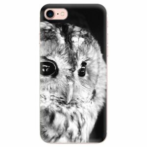 Odolné silikonové pouzdro iSaprio - BW Owl - iPhone 7 obraz