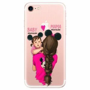 Odolné silikonové pouzdro iSaprio - Mama Mouse Brunette and Girl - iPhone 7 obraz