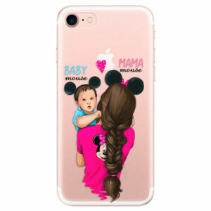 Odolné silikonové pouzdro iSaprio - Mama Mouse Brunette and Boy - iPhone 7 obraz
