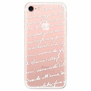 Odolné silikonové pouzdro iSaprio - Handwriting 01 - white - iPhone 7 obraz