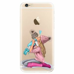 Odolné silikonové pouzdro iSaprio - Kissing Mom - Blond and Boy - iPhone 6/6S obraz