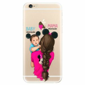 Odolné silikonové pouzdro iSaprio - Mama Mouse Brunette and Boy - iPhone 6/6S obraz