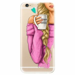 Odolné silikonové pouzdro iSaprio - My Coffe and Blond Girl - iPhone 6/6S obraz