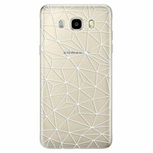 Odolné silikonové pouzdro iSaprio - Abstract Triangles 03 - white - Samsung Galaxy J5 2016 obraz