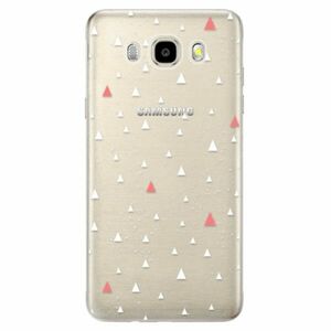 Odolné silikonové pouzdro iSaprio - Abstract Triangles 02 - white - Samsung Galaxy J5 2016 obraz