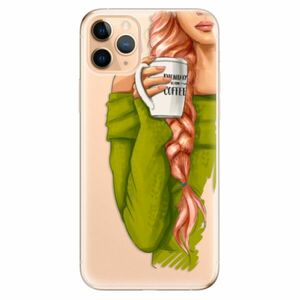 Odolné silikonové pouzdro iSaprio - My Coffe and Redhead Girl - iPhone 11 Pro Max obraz