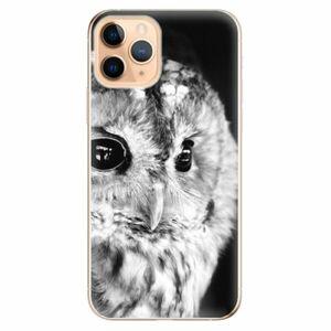 Odolné silikonové pouzdro iSaprio - BW Owl - iPhone 11 Pro obraz
