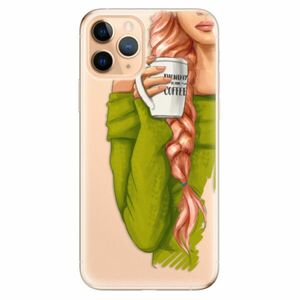 Odolné silikonové pouzdro iSaprio - My Coffe and Redhead Girl - iPhone 11 Pro obraz