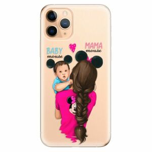 Odolné silikonové pouzdro iSaprio - Mama Mouse Brunette and Boy - iPhone 11 Pro obraz