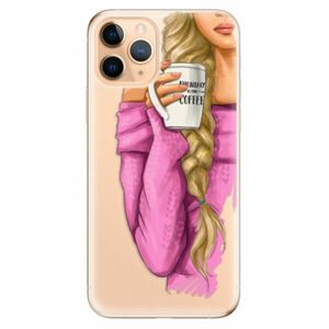 Odolné silikonové pouzdro iSaprio - My Coffe and Blond Girl - iPhone 11 Pro obraz