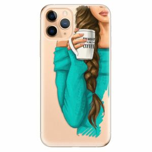 Odolné silikonové pouzdro iSaprio - My Coffe and Brunette Girl - iPhone 11 Pro obraz
