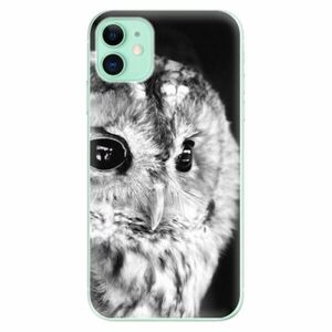 Odolné silikonové pouzdro iSaprio - BW Owl - iPhone 11 obraz