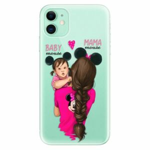 Odolné silikonové pouzdro iSaprio - Mama Mouse Brunette and Girl - iPhone 11 obraz
