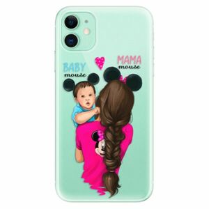 Odolné silikonové pouzdro iSaprio - Mama Mouse Brunette and Boy - iPhone 11 obraz
