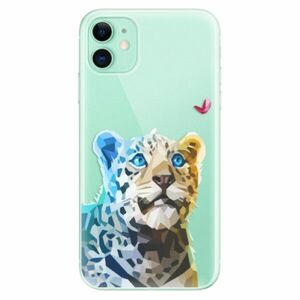 Odolné silikonové pouzdro iSaprio - Leopard With Butterfly - iPhone 11 obraz