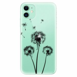 Odolné silikonové pouzdro iSaprio - Three Dandelions - black - iPhone 11 obraz