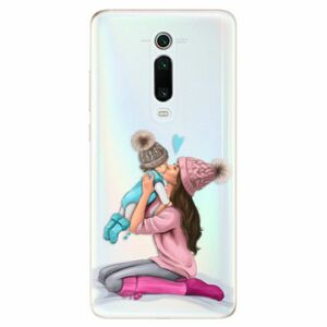 Odolné silikonové pouzdro iSaprio - Kissing Mom - Brunette and Boy - Xiaomi Mi 9T Pro obraz