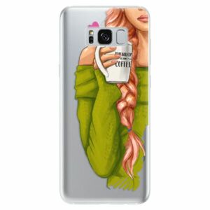 Odolné silikonové pouzdro iSaprio - My Coffe and Redhead Girl - Samsung Galaxy S8 obraz