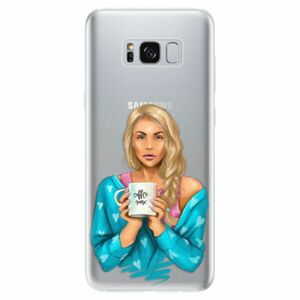 Odolné silikonové pouzdro iSaprio - Coffe Now - Blond - Samsung Galaxy S8 obraz