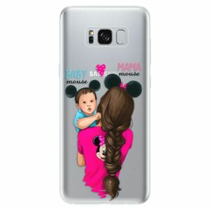 Odolné silikonové pouzdro iSaprio - Mama Mouse Brunette and Boy - Samsung Galaxy S8 obraz