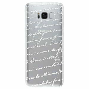 Odolné silikonové pouzdro iSaprio - Handwriting 01 - white - Samsung Galaxy S8 obraz