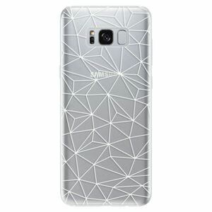 Odolné silikonové pouzdro iSaprio - Abstract Triangles 03 - white - Samsung Galaxy S8 obraz