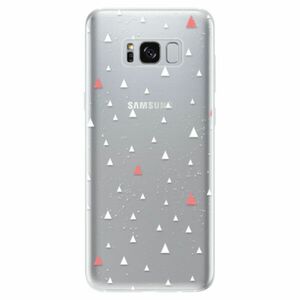 Odolné silikonové pouzdro iSaprio - Abstract Triangles 02 - white - Samsung Galaxy S8 obraz