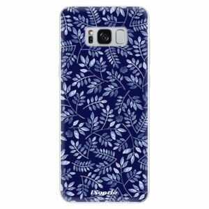 Odolné silikonové pouzdro iSaprio - Blue Leaves 05 - Samsung Galaxy S8 obraz