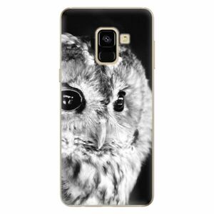Odolné silikonové pouzdro iSaprio - BW Owl - Samsung Galaxy A8 2018 obraz