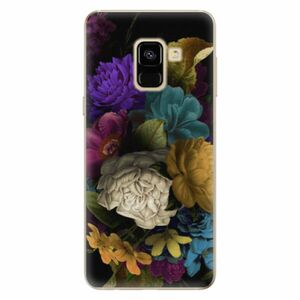 Odolné silikonové pouzdro iSaprio - Dark Flowers - Samsung Galaxy A8 2018 obraz
