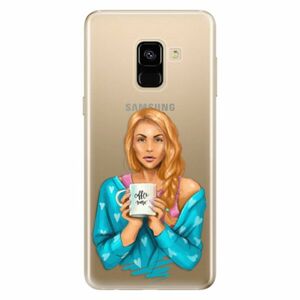 Odolné silikonové pouzdro iSaprio - Coffe Now - Redhead - Samsung Galaxy A8 2018 obraz