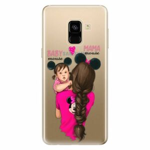 Odolné silikonové pouzdro iSaprio - Mama Mouse Brunette and Girl - Samsung Galaxy A8 2018 obraz