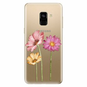 Odolné silikonové pouzdro iSaprio - Three Flowers - Samsung Galaxy A8 2018 obraz