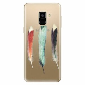 Odolné silikonové pouzdro iSaprio - Three Feathers - Samsung Galaxy A8 2018 obraz