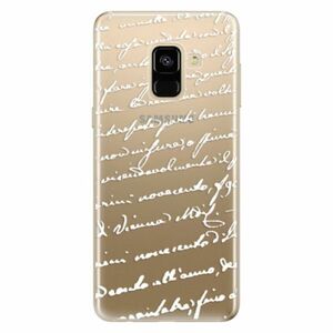 Odolné silikonové pouzdro iSaprio - Handwriting 01 - white - Samsung Galaxy A8 2018 obraz
