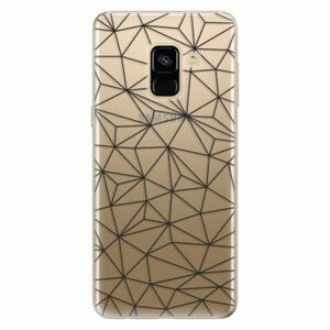 Odolné silikonové pouzdro iSaprio - Abstract Triangles 03 - black - Samsung Galaxy A8 2018 obraz