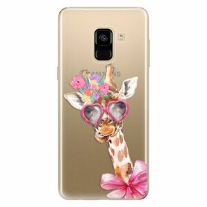 Odolné silikonové pouzdro iSaprio - Lady Giraffe - Samsung Galaxy A8 2018 obraz