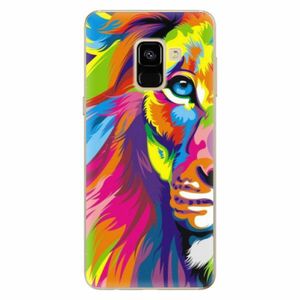 Odolné silikonové pouzdro iSaprio - Rainbow Lion - Samsung Galaxy A8 2018 obraz
